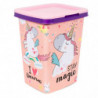 Tradineur - Papelera con diseños Infantiles con tapa - Fabricado en Plástico - Capacidad de 15 Litros - 47 x 28,7 x 26 cm - Dise