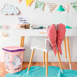 Tradineur - Papelera con diseños Infantiles con tapa - Fabricado en Plástico - Capacidad de 15 Litros - 47 x 28,7 x 26 cm - Dise