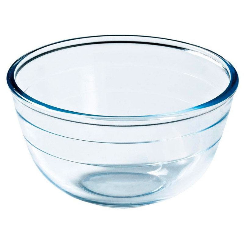 Tradineur - Bol de mezclas de vidrio de borosilicato, extra resistente, cuenco multiusos, cocina, apto para horno y lavavajillas Tradineur - Bol de mezclas de vidrio de borosilicato, extra resistente, cuenco multiusos, cocina, apto para horno y lavavajillas