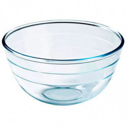 Tradineur - Bol de mezclas de vidrio de borosilicato, extra resistente, cuenco multiusos, cocina, apto para horno y lavavajillas