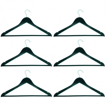 Tradineur - Pack de 2 juegos de 3 Perchas de armario - Fabricado en Madera - Ideal para el Almacenamiento y Organización - 23 x