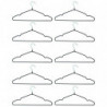 Tradineur - Pack de 2 juegos de 5 Perchas metálicas forrado en plástico de armario - Ideal para el Almacenamiento y Organización