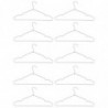 Tradineur - Pack de 2 juegos de 5 Perchas metálicas forrado en plástico de armario - Ideal para el Almacenamiento y Organización