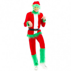 Tradineur - Disfraz de duende verde gruñón para adulto, poliéster, incluye camiseta, pantalón, cinturón y gorro, atuendo de Navi