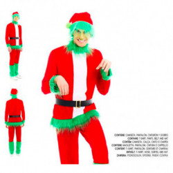 Tradineur - Disfraz de duende verde gruñón para adulto, poliéster, incluye camiseta, pantalón, cinturón y gorro, atuendo de Navi