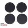 Tradineur - Pack de 4 posavasos redondos de pizarra natural, incluyen protección contra arañazos, servir bebidas, tapas, decorac