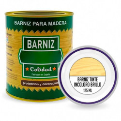 Tradineur - Bote de Barniz para Madera - Fabricado en España - Ideal para todo tipo de Maderas, vigas, cerchas, marcos, etc. - C
