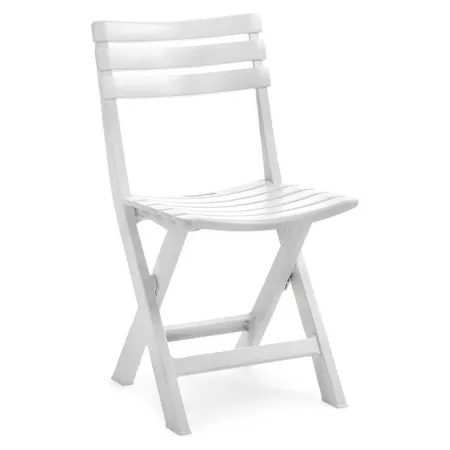 Tradineur - Silla plegable de plástico para exterior, incluye asa y reposapiés, ergonómica, cómoda, ligera y resistente, jardín, Tradineur - Silla plegable de plástico para exterior, incluye asa y reposapiés, ergonómica, cómoda, ligera y resistente, jardín,