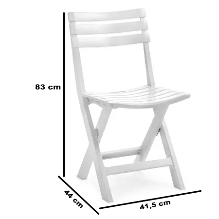 Tradineur - Silla plegable de plástico para exterior, incluye asa y reposapiés, ergonómica, cómoda, ligera y resistente, jardín, Tradineur - Silla plegable de plástico para exterior, incluye asa y reposapiés, ergonómica, cómoda, ligera y resistente, jardín,