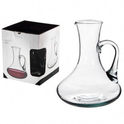Tradineur - Decantador de vino recto con asa, vidrio, modelo Sofía, dispensador, jarra, oxigenador, aireador para vino tinto o b