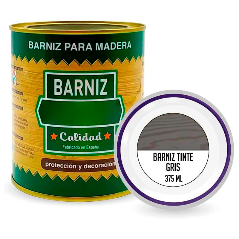 Tradineur - Bote de Barniz para Madera - Fabricado en España - Ideal para todo tipo de Maderas, vigas, cerchas, marcos, etc. - C Tradineur - Bote de Barniz para Madera - Fabricado en España - Ideal para todo tipo de Maderas, vigas, cerchas, marcos, etc. - C