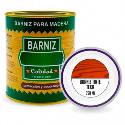 Tradineur - Bote de Barniz para Madera - Fabricado en España - Ideal para todo tipo de Maderas, vigas, cerchas, marcos, etc. - C
