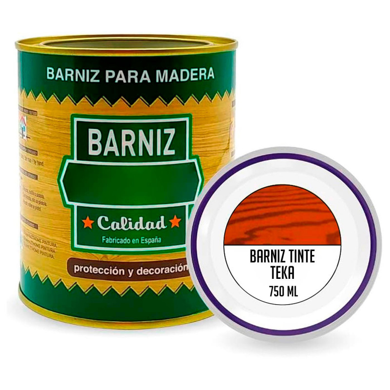 Tradineur - Bote de Barniz para Madera - Fabricado en España - Ideal para todo tipo de Maderas, vigas, cerchas, marcos, etc. - C Tradineur - Bote de Barniz para Madera - Fabricado en España - Ideal para todo tipo de Maderas, vigas, cerchas, marcos, etc. - C