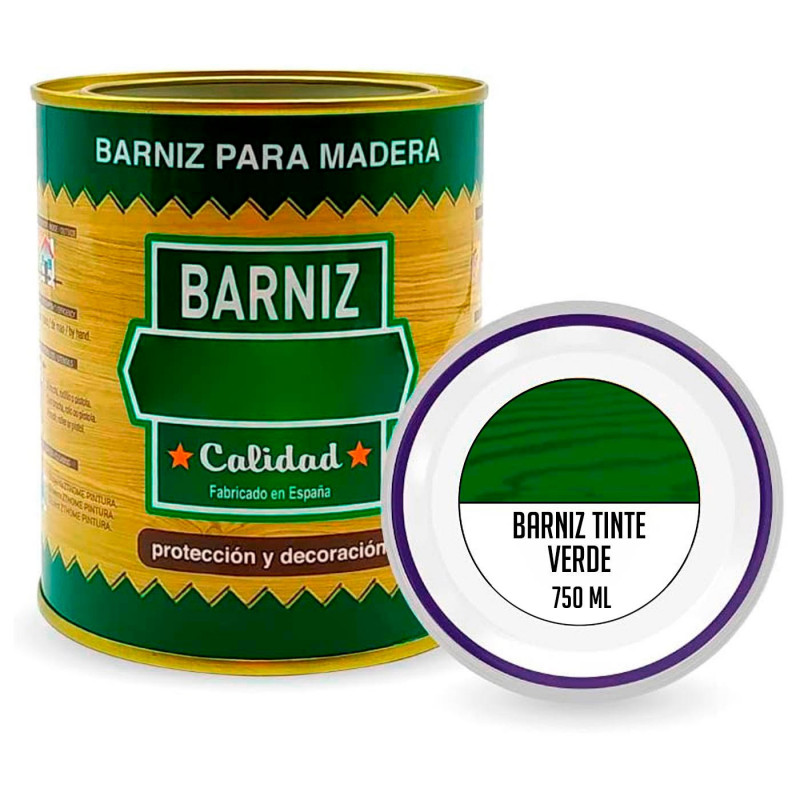 Tradineur - Bote de Barniz para Madera - Fabricado en España - Ideal para todo tipo de Maderas, vigas, cerchas, marcos, etc. - C Tradineur - Bote de Barniz para Madera - Fabricado en España - Ideal para todo tipo de Maderas, vigas, cerchas, marcos, etc. - C