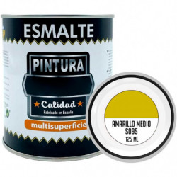 Tradineur - Bote de Pintura Esmalte - Fabricado en España - Ideal para cualquier superficie, Madera, Plástico, Cristal o Cemento