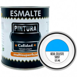 Tradineur - Bote de Pintura Esmalte - Fabricado en España - Ideal para cualquier superficie, Madera, Plástico, Cristal o Cemento