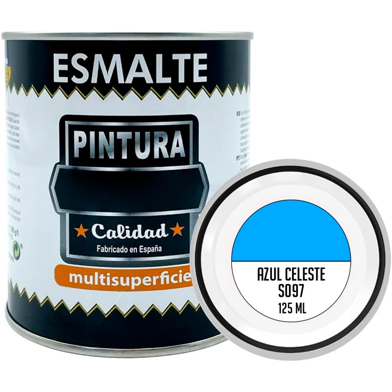 Tradineur - Bote de Pintura Esmalte - Fabricado en España - Ideal para cualquier superficie, Madera, Plástico, Cristal o Cemento Tradineur - Bote de Pintura Esmalte - Fabricado en España - Ideal para cualquier superficie, Madera, Plástico, Cristal o Cemento