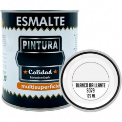 Tradineur - Bote de Pintura Esmalte - Fabricado en España - Ideal para cualquier superficie, Madera, Plástico, Cristal o Cemento