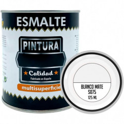 Tradineur - Bote de Pintura Esmalte - Fabricado en España - Ideal para cualquier superficie, Madera, Plástico, Cristal o Cemento