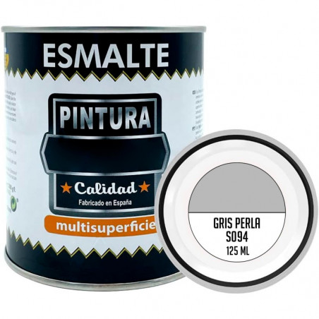 Tradineur - Bote de Pintura Esmalte - Fabricado en España - Ideal para cualquier superficie, Madera, Plástico, Cristal o Cemento