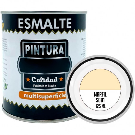 Tradineur - Bote de Pintura Esmalte - Fabricado en España - Ideal para cualquier superficie, Madera, Plástico, Cristal o Cemento
