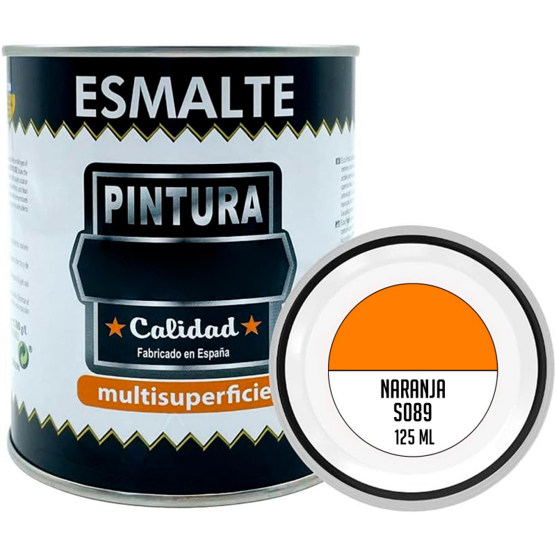 Tradineur - Bote de Pintura Esmalte - Fabricado en España - Ideal para cualquier superficie, Madera, Plástico, Cristal o Cemento Tradineur - Bote de Pintura Esmalte - Fabricado en España - Ideal para cualquier superficie, Madera, Plástico, Cristal o Cemento