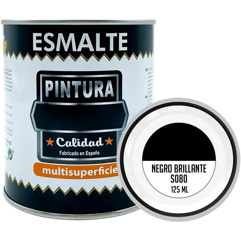 Tradineur - Bote de Pintura Esmalte - Fabricado en España - Ideal para cualquier superficie, Madera, Plástico, Cristal o Cemento Tradineur - Bote de Pintura Esmalte - Fabricado en España - Ideal para cualquier superficie, Madera, Plástico, Cristal o Cemento