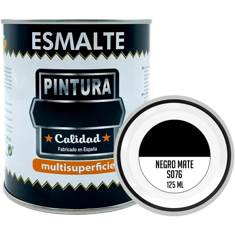 Tradineur - Bote de Pintura Esmalte - Fabricado en España - Ideal para cualquier superficie, Madera, Plástico, Cristal o Cemento Tradineur - Bote de Pintura Esmalte - Fabricado en España - Ideal para cualquier superficie, Madera, Plástico, Cristal o Cemento