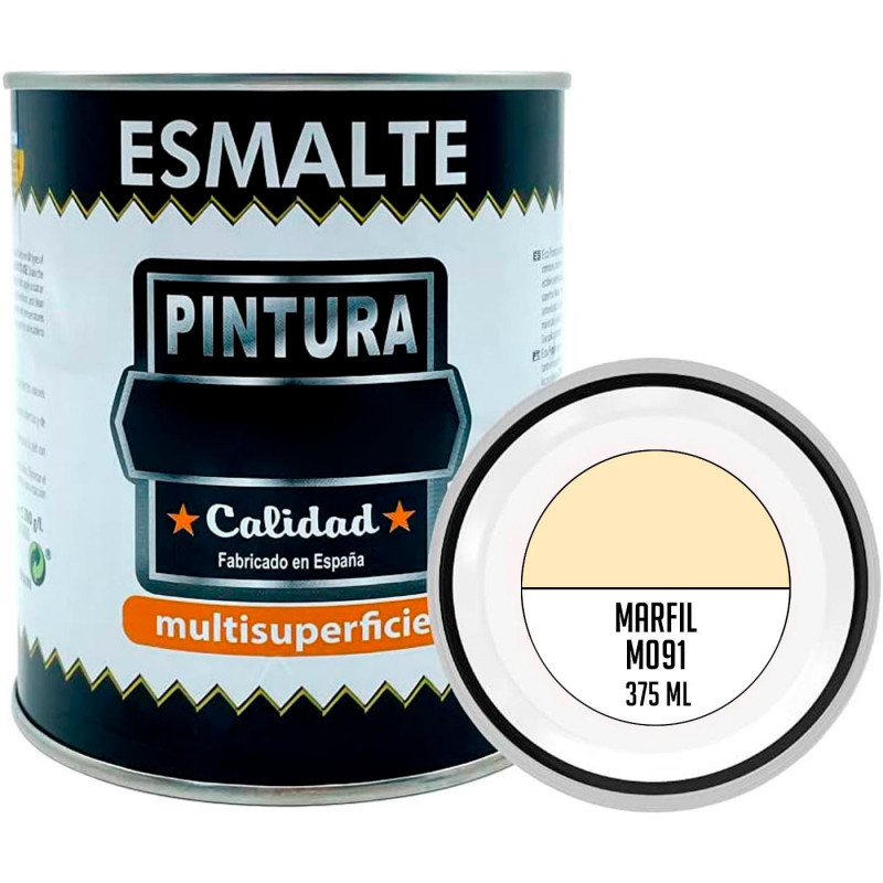 Tradineur - Bote de Pintura Esmalte - Fabricado en España - Ideal para cualquier superficie, Madera, Plástico, Cristal o Cemento Tradineur - Bote de Pintura Esmalte - Fabricado en España - Ideal para cualquier superficie, Madera, Plástico, Cristal o Cemento