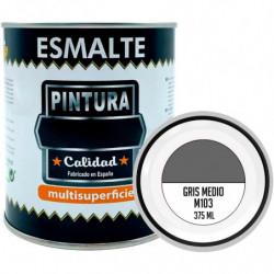 Tradineur - Bote de Pintura Esmalte - Fabricado en España - Ideal para cualquier superficie, Madera, Plástico, Cristal o Cemento