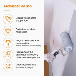 Tradineur - Bote de Pintura Esmalte - Fabricado en España - Ideal para cualquier superficie, Madera, Plástico, Cristal o Cemento
