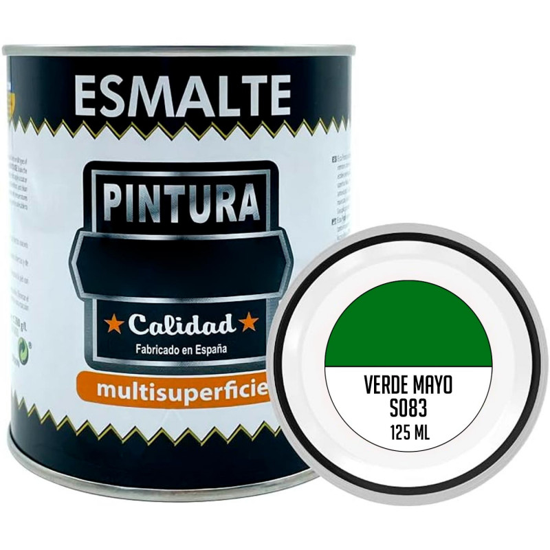 Tradineur - Bote de Pintura Esmalte - Fabricado en España - Ideal para cualquier superficie, Madera, Plástico, Cristal o Cemento Tradineur - Bote de Pintura Esmalte - Fabricado en España - Ideal para cualquier superficie, Madera, Plástico, Cristal o Cemento
