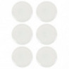 Tradineur - Pack de 6 platos llanos redondos de cerámica, modelo Onda, elegantes, vajilla de cocina, aptos para lavavajillas (Co