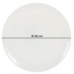 Tradineur - Pack de 6 platos llanos redondos de cerámica, modelo Onda, elegantes, vajilla de cocina, aptos para lavavajillas (Co