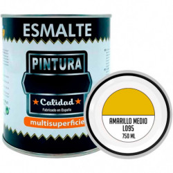 Tradineur - Bote de Pintura Esmalte - Fabricado en España - Ideal para cualquier superficie, Madera, Plástico, Cristal o Cemento