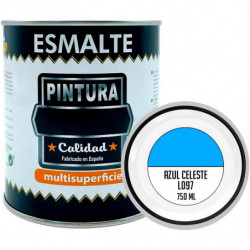 Tradineur - Bote de Pintura Esmalte - Fabricado en España - Ideal para cualquier superficie, Madera, Plástico, Cristal o Cemento