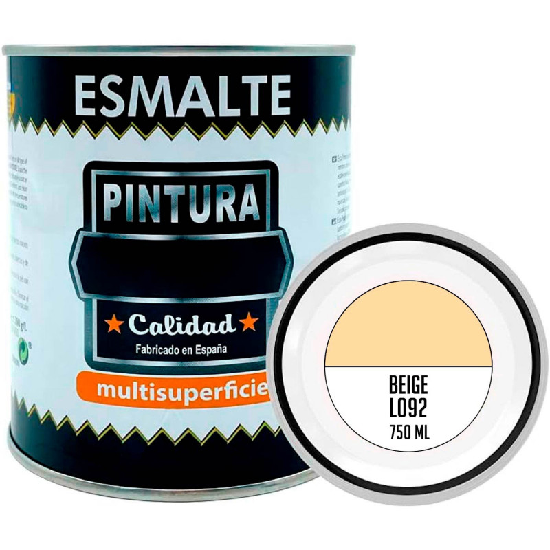 Tradineur - Bote de Pintura Esmalte - Fabricado en España - Ideal para cualquier superficie, Madera, Plástico, Cristal o Cemento Tradineur - Bote de Pintura Esmalte - Fabricado en España - Ideal para cualquier superficie, Madera, Plástico, Cristal o Cemento