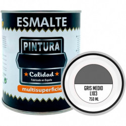 Tradineur - Bote de Pintura Esmalte - Fabricado en España - Ideal para cualquier superficie, Madera, Plástico, Cristal o Cemento