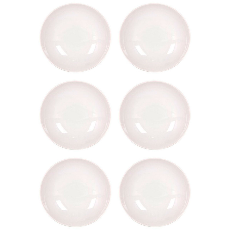 Tradineur - Pack de 6 platos hondos redondos de cerámica, modelo Onda, elegantes, vajilla de cocina, aptos para lavavajillas (Co Tradineur - Pack de 6 platos hondos redondos de cerámica, modelo Onda, elegantes, vajilla de cocina, aptos para lavavajillas (Co