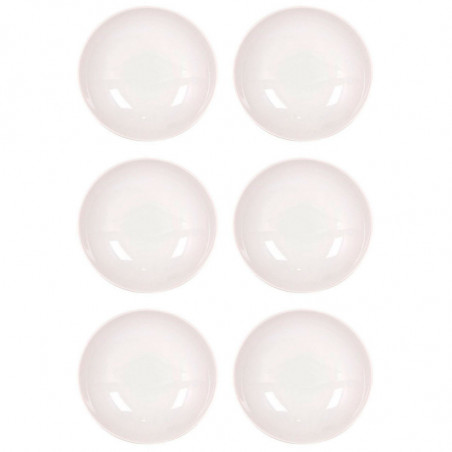 Tradineur - Pack de 6 platos hondos redondos de cerámica, modelo Onda, elegantes, vajilla de cocina, aptos para lavavajillas (Co