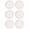 Tradineur - Pack de 6 platos hondos redondos de cerámica, modelo Onda, elegantes, vajilla de cocina, aptos para lavavajillas (Co