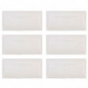 Tradineur - Pack de 6 bandejas rectangulares de cerámica, elegantes, vajilla de cocina, aptas para lavavajillas (Color marfil -