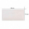 Tradineur - Pack de 6 bandejas rectangulares de cerámica, elegantes, vajilla de cocina, aptas para lavavajillas (Color marfil -
