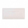Tradineur - Pack de 6 bandejas rectangulares de cerámica, elegantes, vajilla de cocina, aptas para lavavajillas (Color marfil -