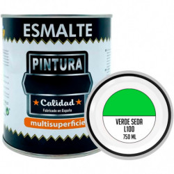Tradineur - Bote de Pintura Esmalte - Fabricado en España - Ideal para cualquier superficie, Madera, Plástico, Cristal o Cemento