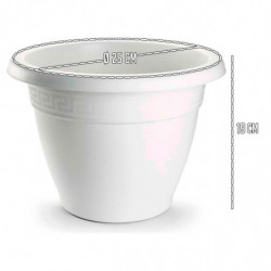 Tradineur - Maceta Redonda "Terracota" - Fabricado en Plástico - Macetero apto para Exterior e Interior del hogar - Ø 25 cm - Co