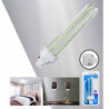 Tradineur - Bombilla LED, modelo maíz, 2 tubos y 2 pines, G24, 12W equivalente a 120W, 1080 lúmenes, 6400K, luz blanca fría, efi
