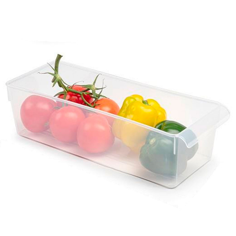 Tradineur - Cajón organizador reutilizable para frigorífico Nº 12, recipiente de plástico polipropileno con asa, almacenar fruta Tradineur - Cajón organizador reutilizable para frigorífico Nº 12, recipiente de plástico polipropileno con asa, almacenar fruta