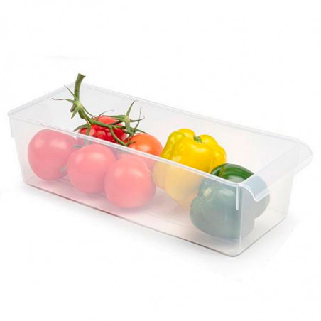 Tradineur - Cajón organizador reutilizable para frigorífico Nº 12, recipiente de plástico polipropileno con asa, almacenar fruta