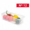 Tradineur - Cajón organizador reutilizable para frigorífico Nº 12, recipiente de plástico polipropileno con asa, almacenar fruta